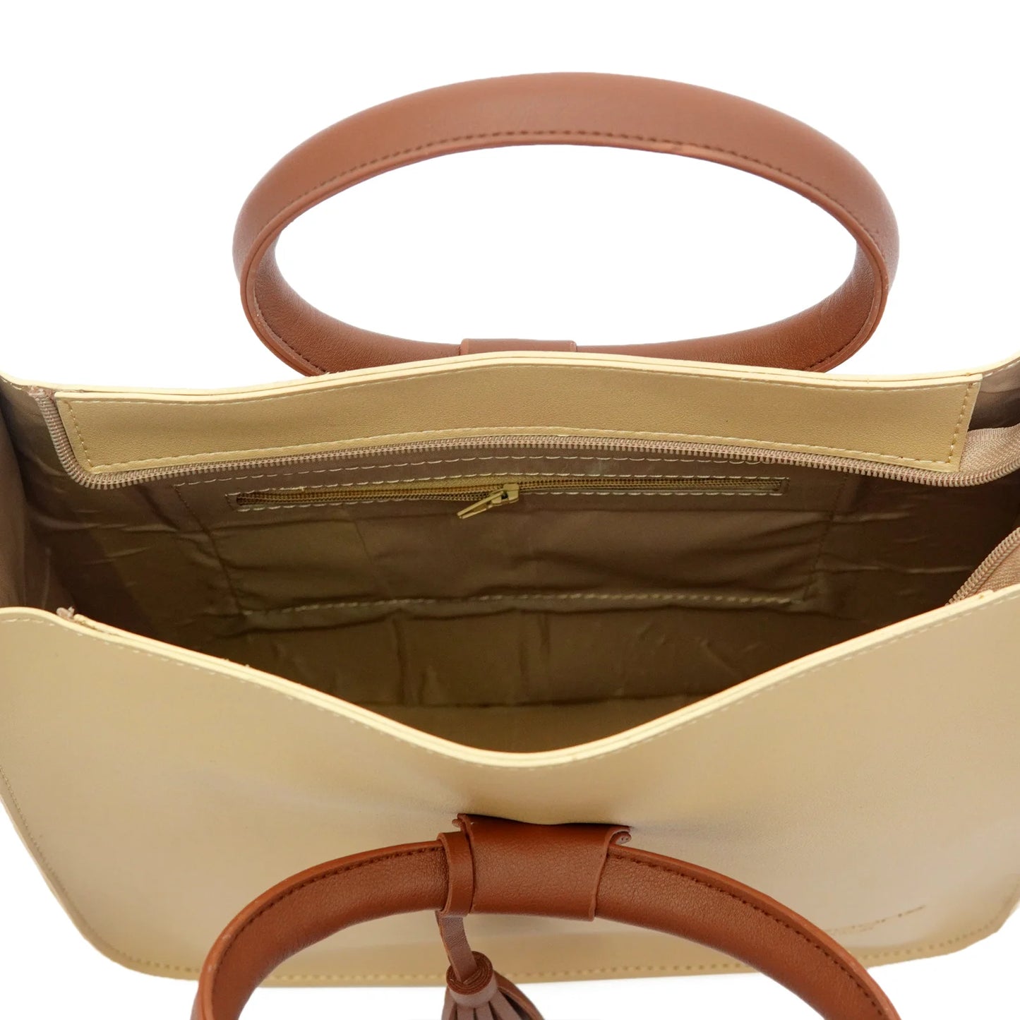 Ring Bucket Bag Beige