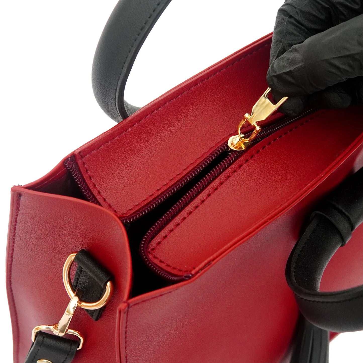 Ring Bucket Bag Maroon