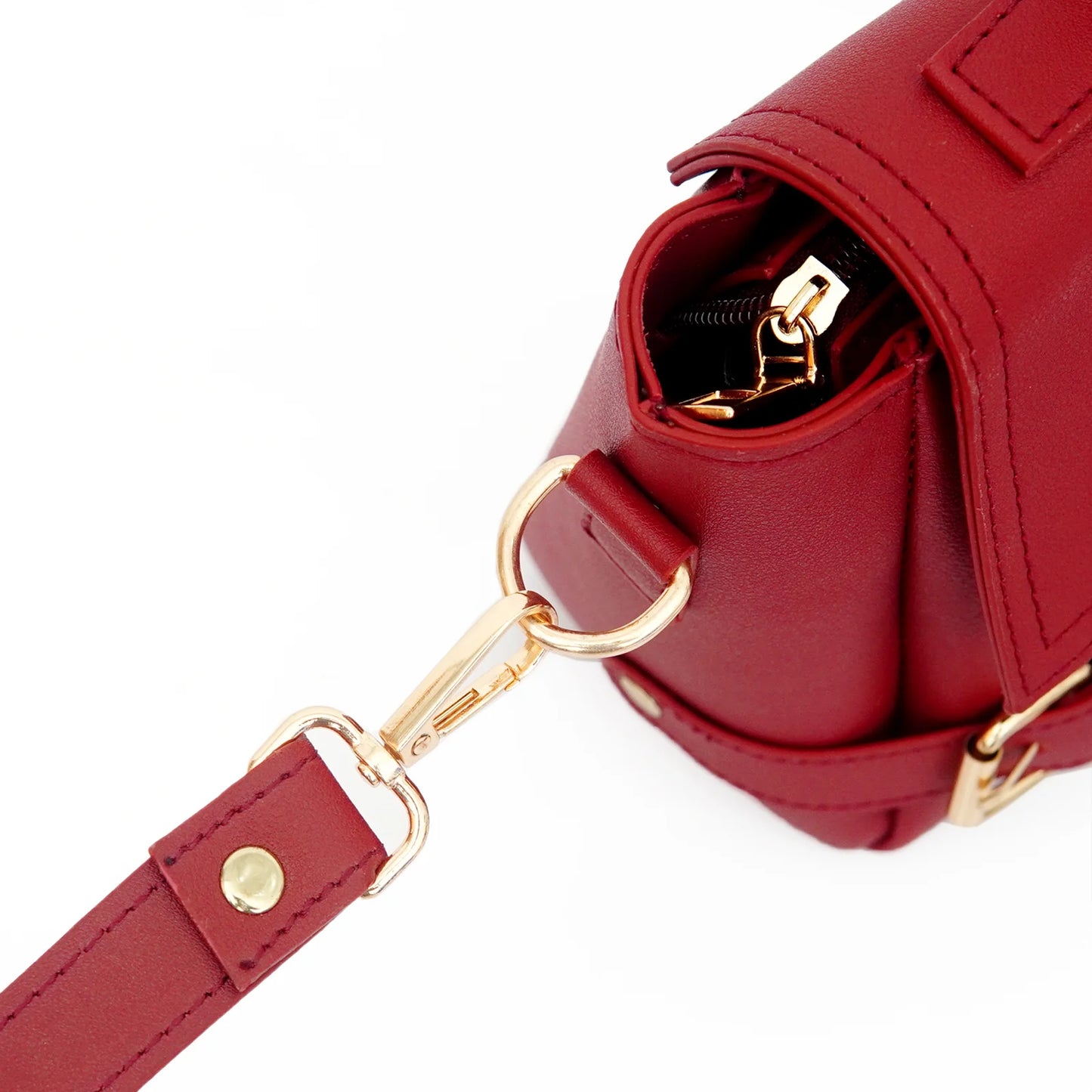 Micro Satchel Bag Maroon
