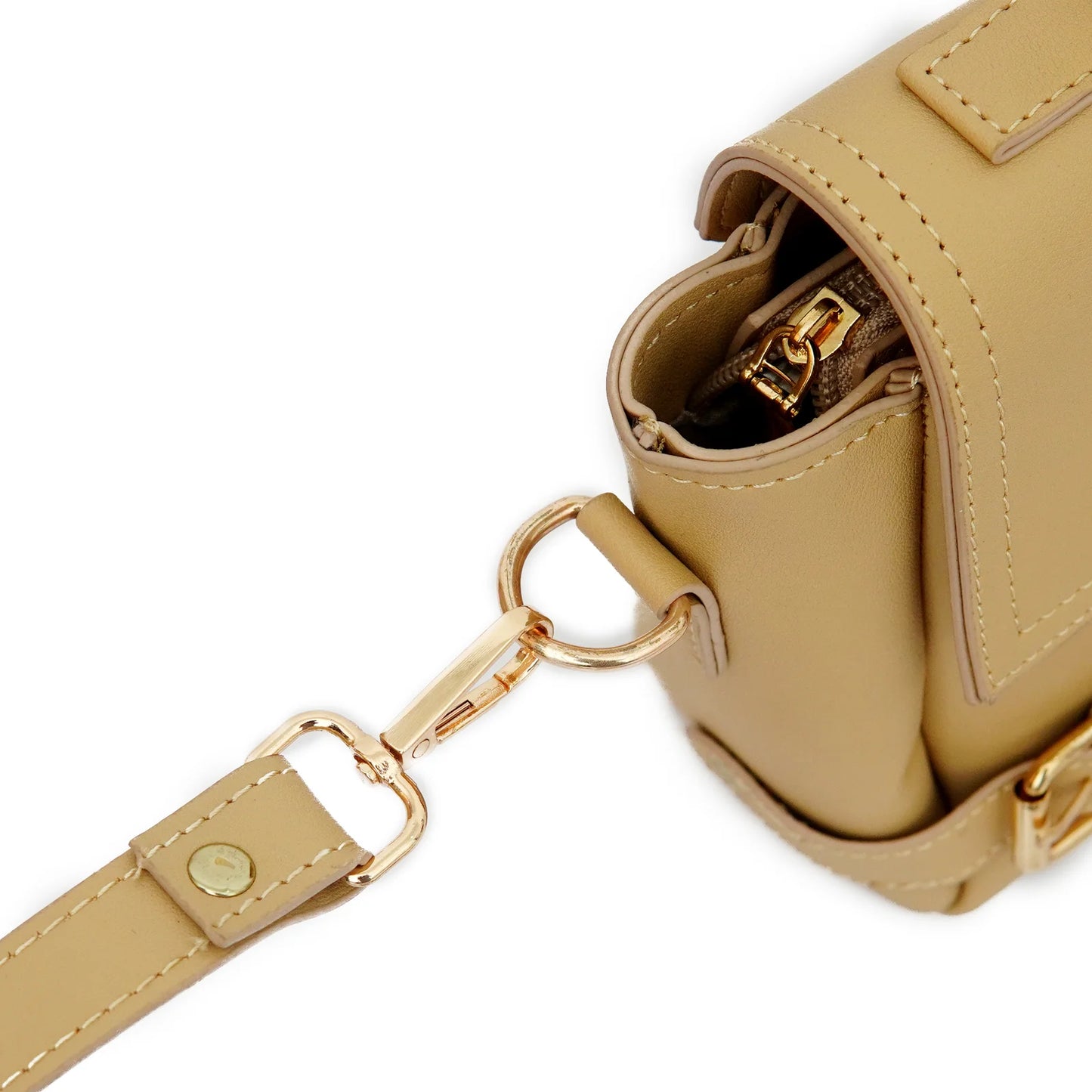 Micro Satchel Bag Beige