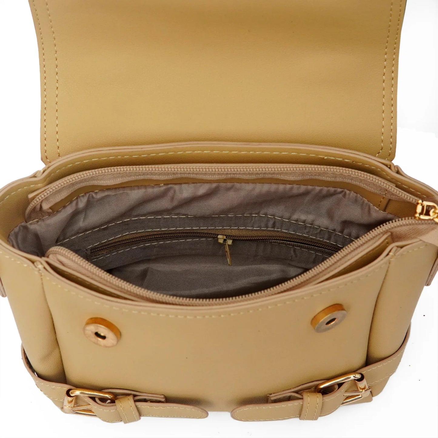Micro Satchel Bag Beige