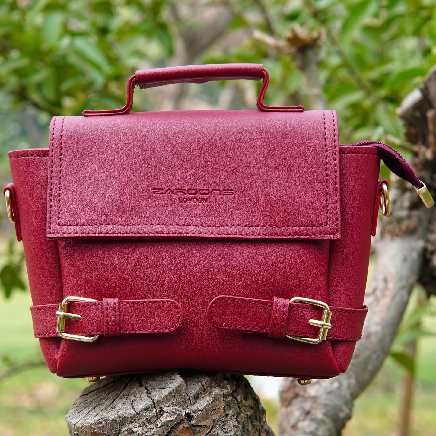 Micro Satchel Bag Maroon