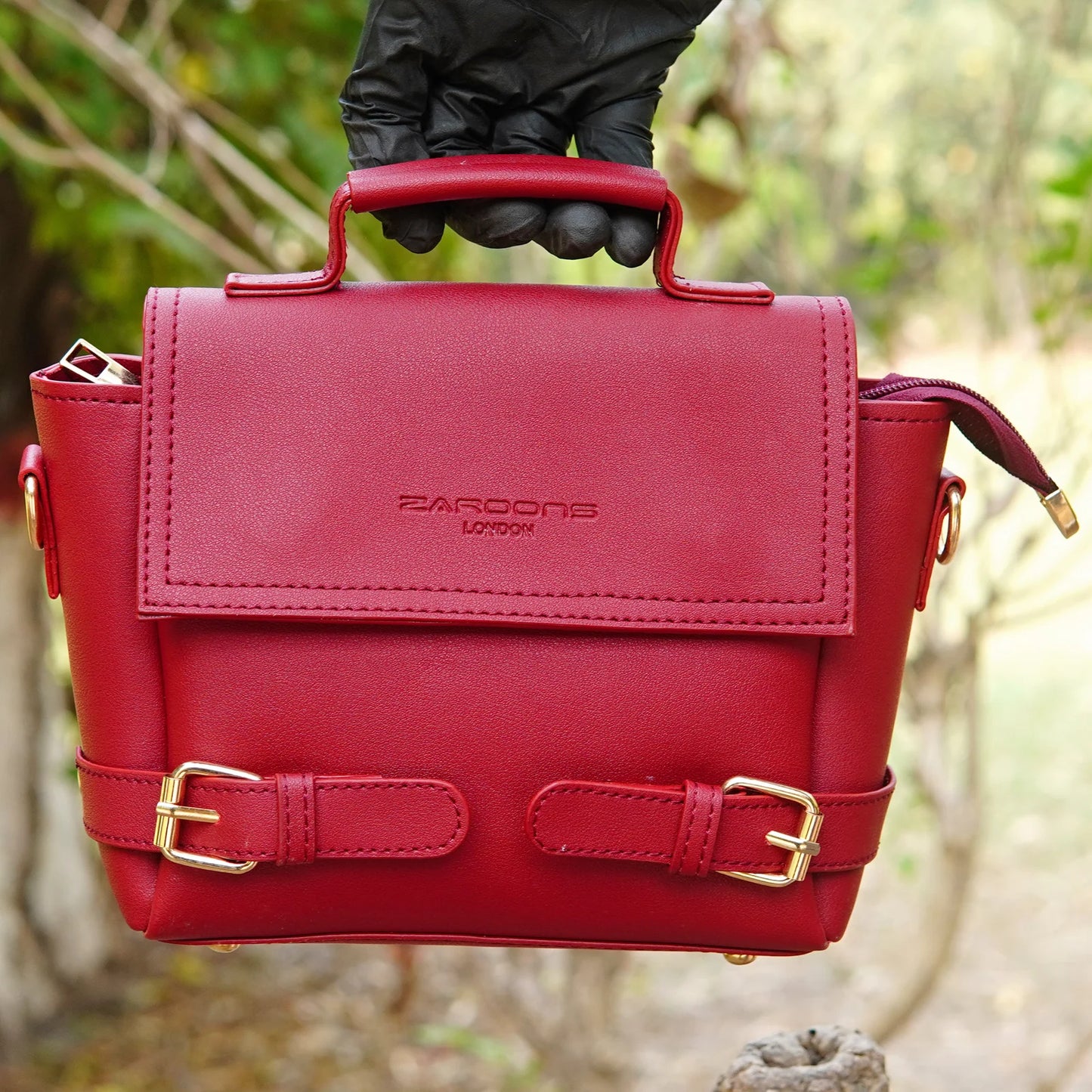 Micro Satchel Bag Maroon