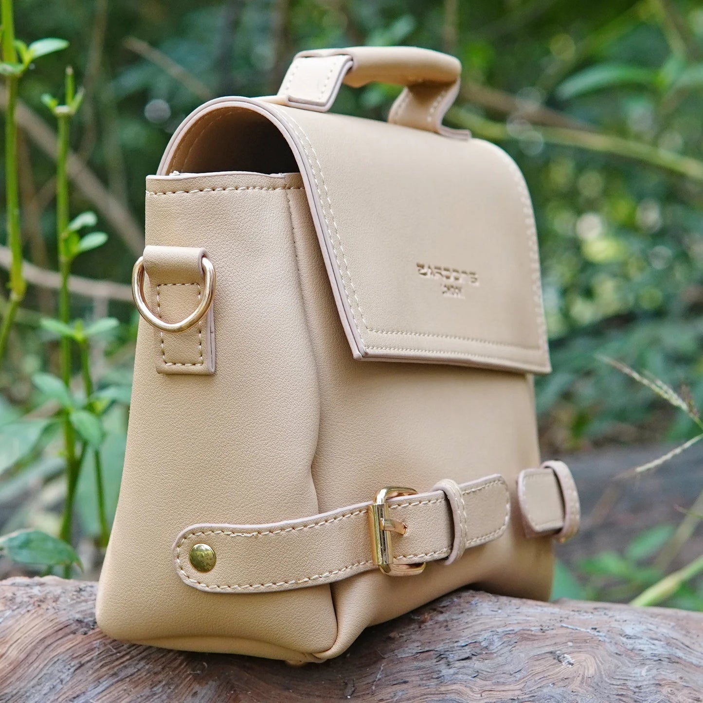 Micro Satchel Bag Beige