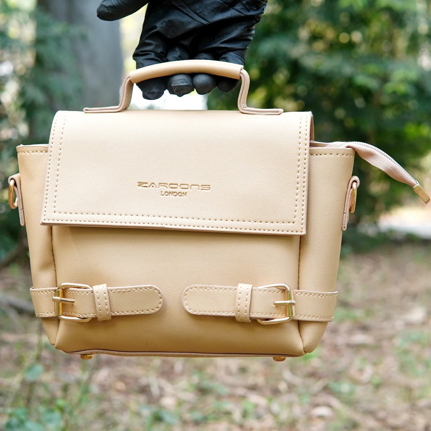 Micro Satchel Bag Beige