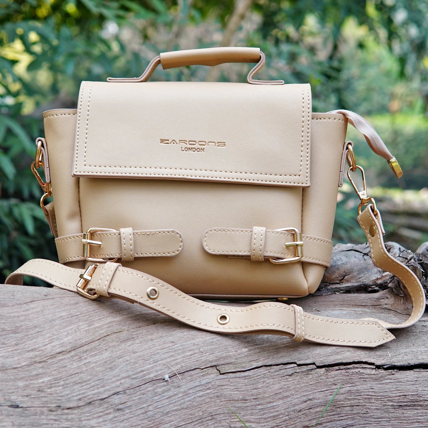 Micro Satchel Bag Beige