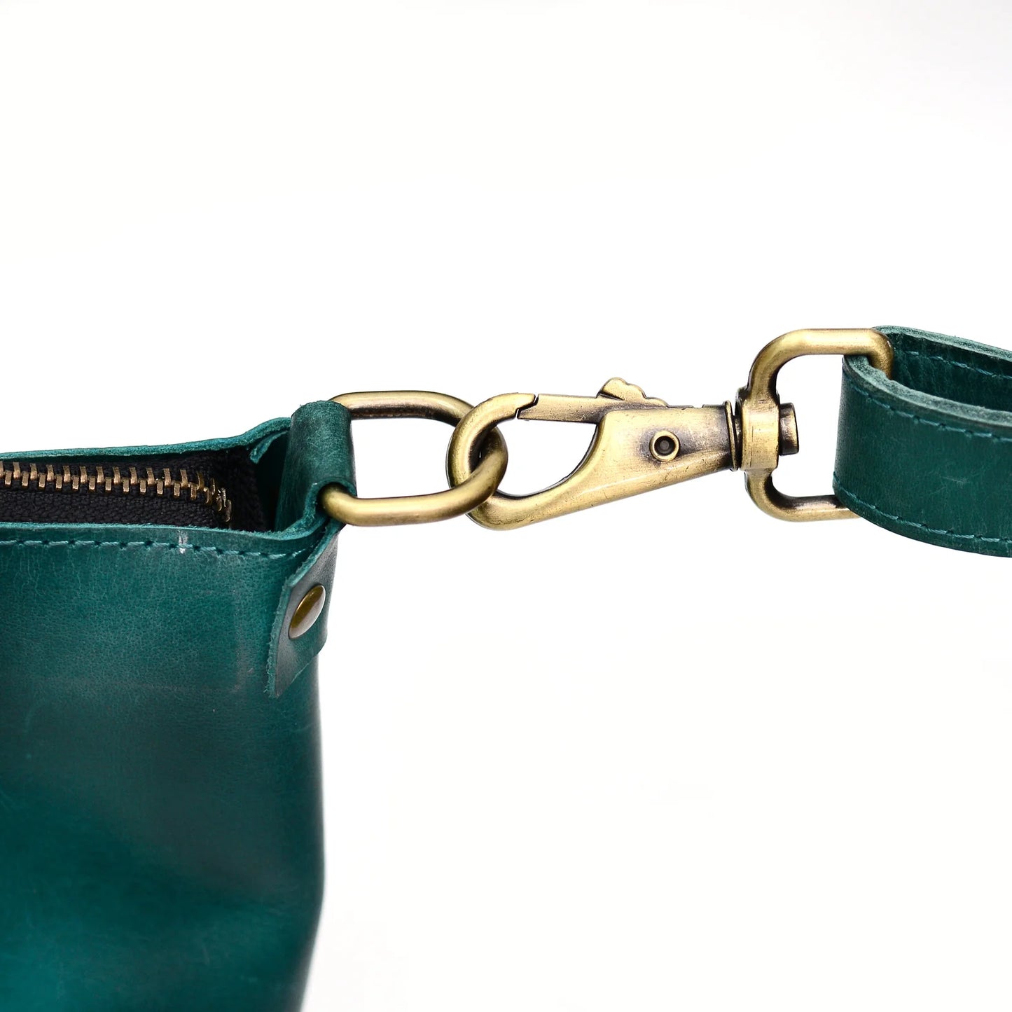 Genuine Leather Classic Tote Bag Zinc