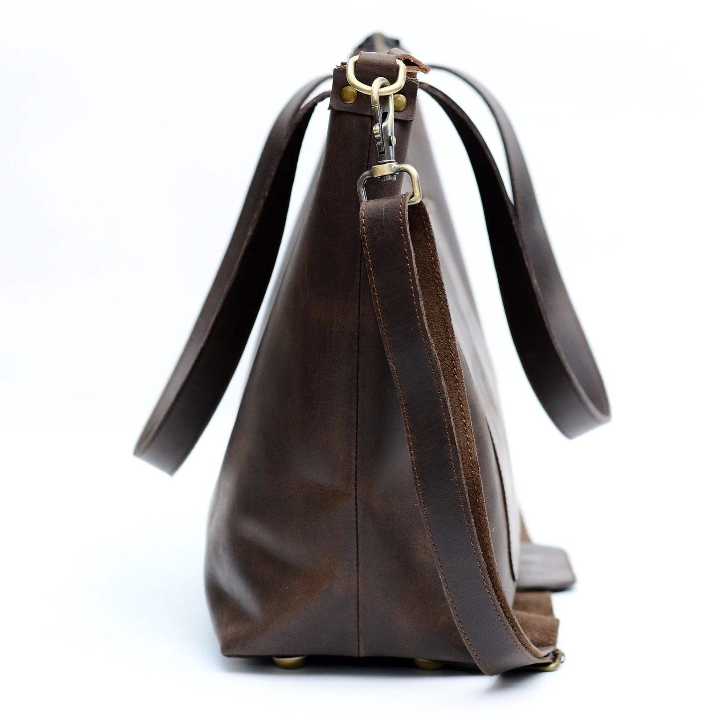 Genuine Leather Classic Tote Bag Choco