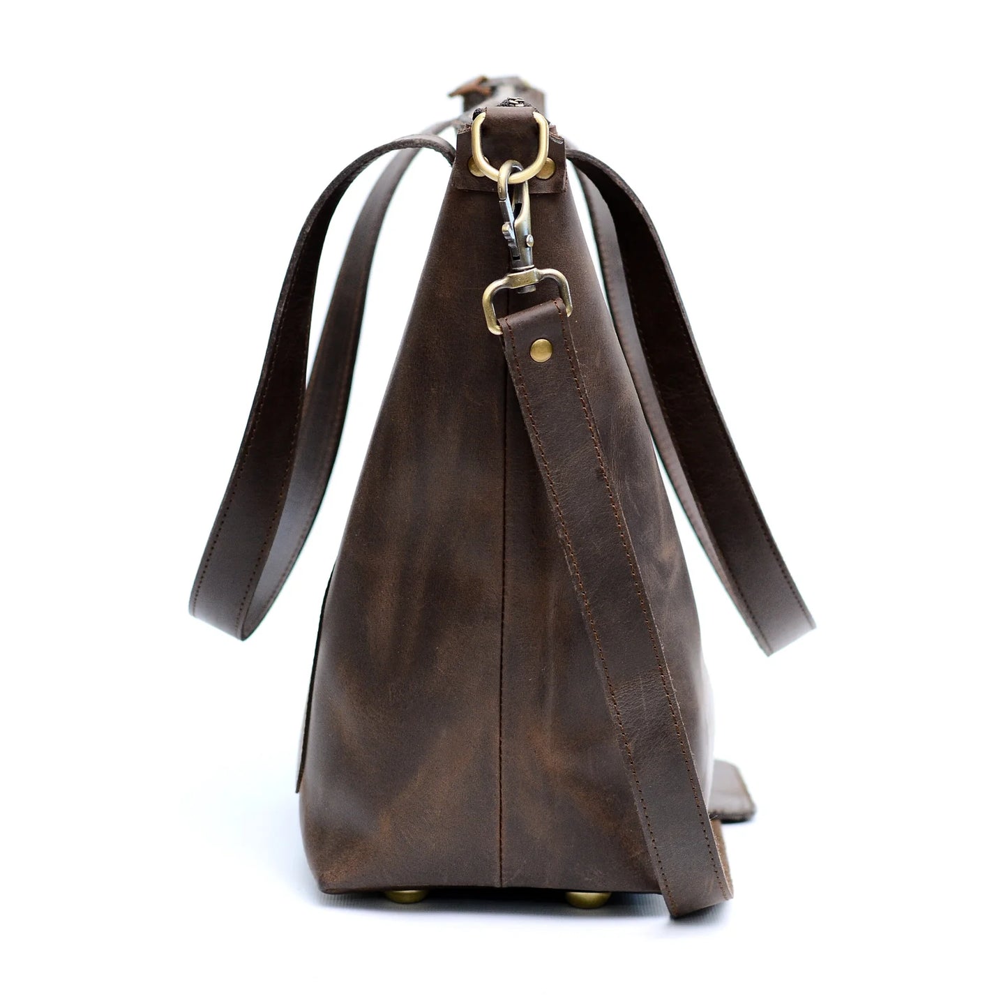 Genuine Leather Classic Tote Bag Choco