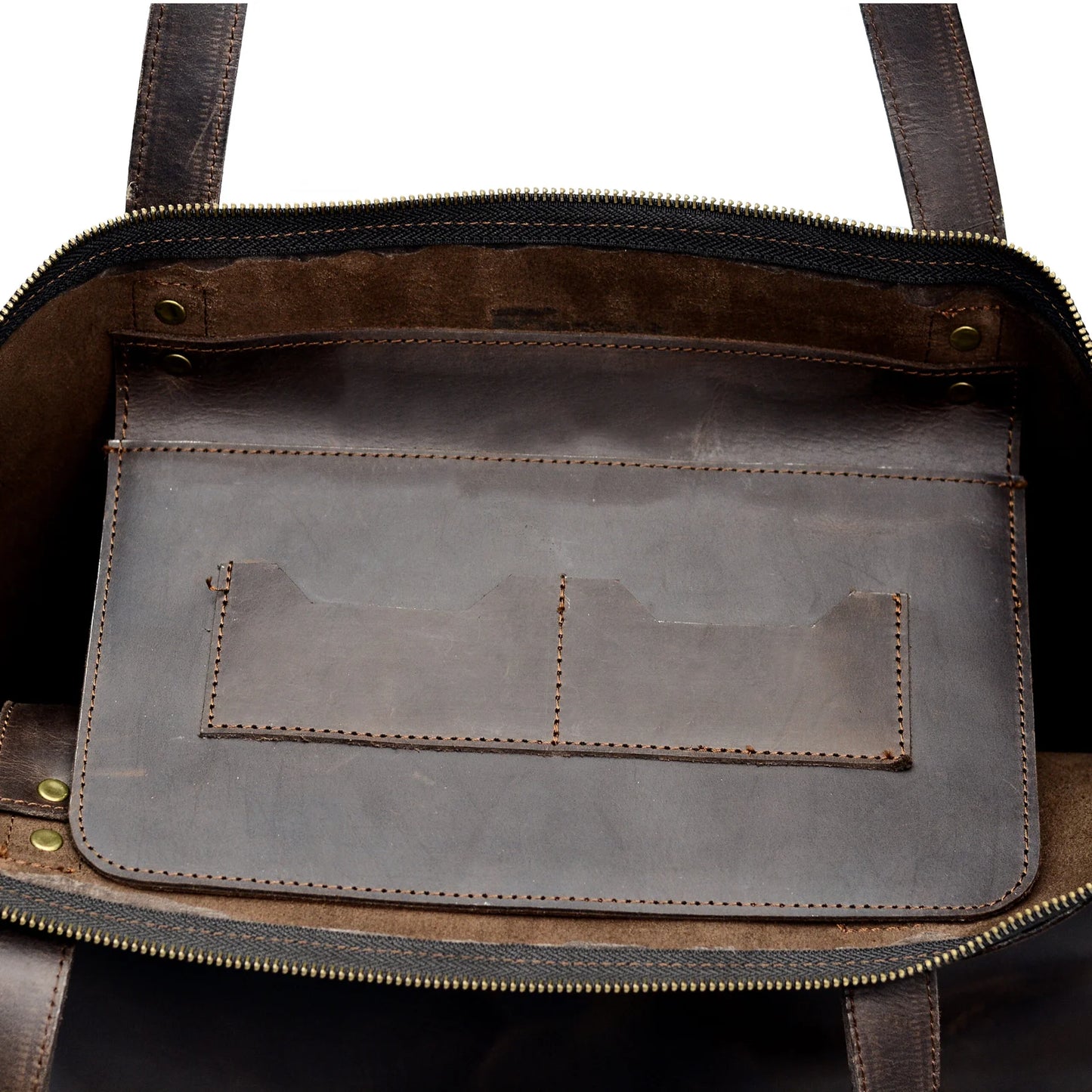 Genuine Leather Classic Tote Bag Choco
