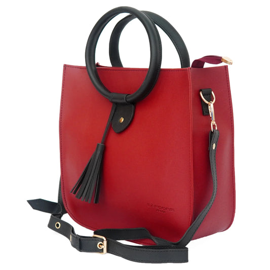 Ring Bucket Bag Maroon