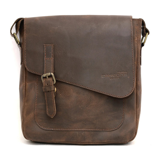 Genuine Leather Unisex Travel Bag Choco