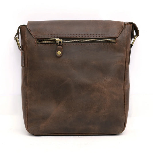 Genuine Leather Unisex Travel Bag Choco